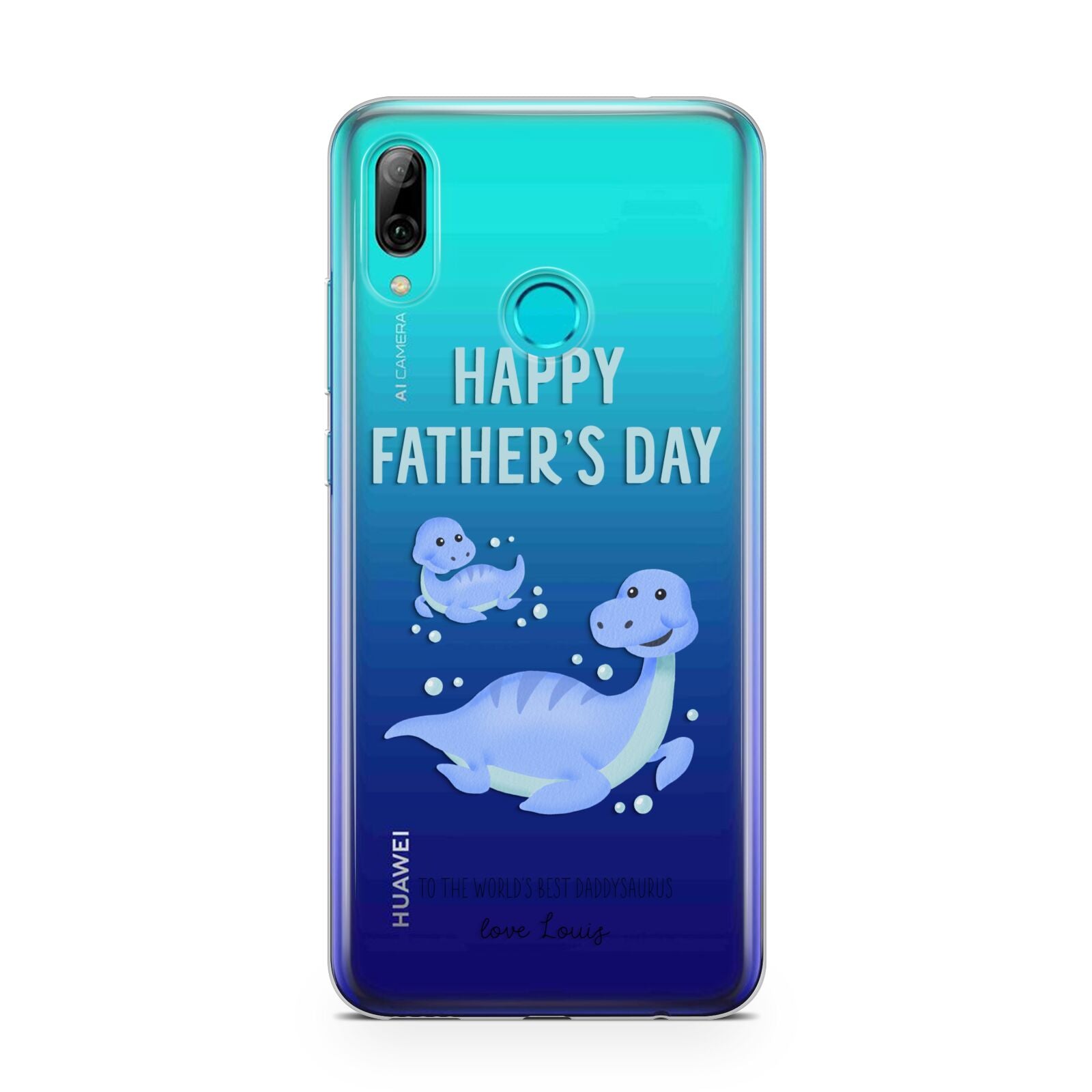 Personalised Fathers Day Dinosaur Huawei P Smart 2019 Case