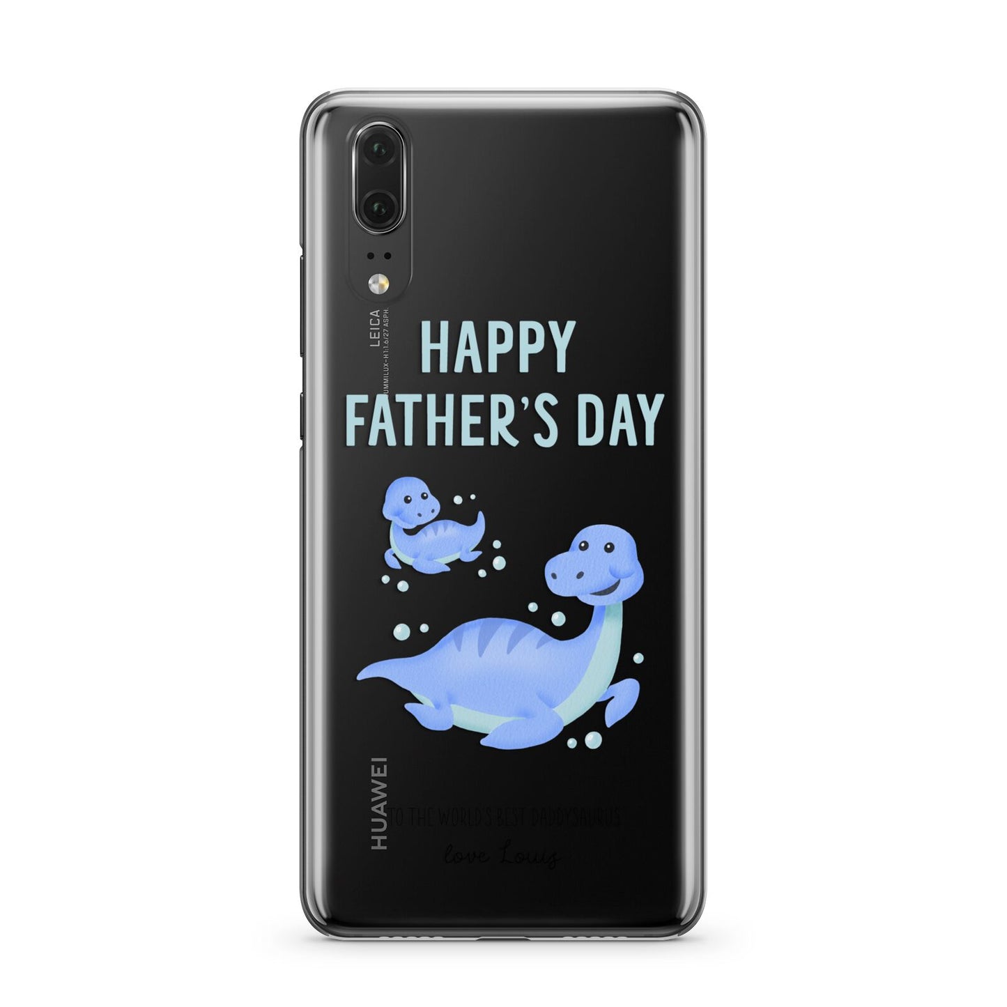 Personalised Fathers Day Dinosaur Huawei P20 Phone Case