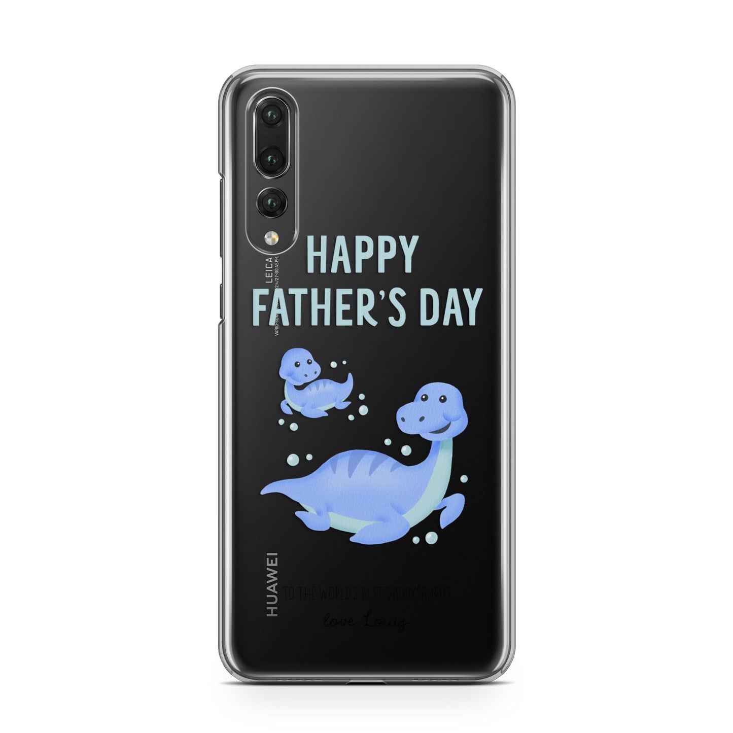 Personalised Fathers Day Dinosaur Huawei P20 Pro Phone Case