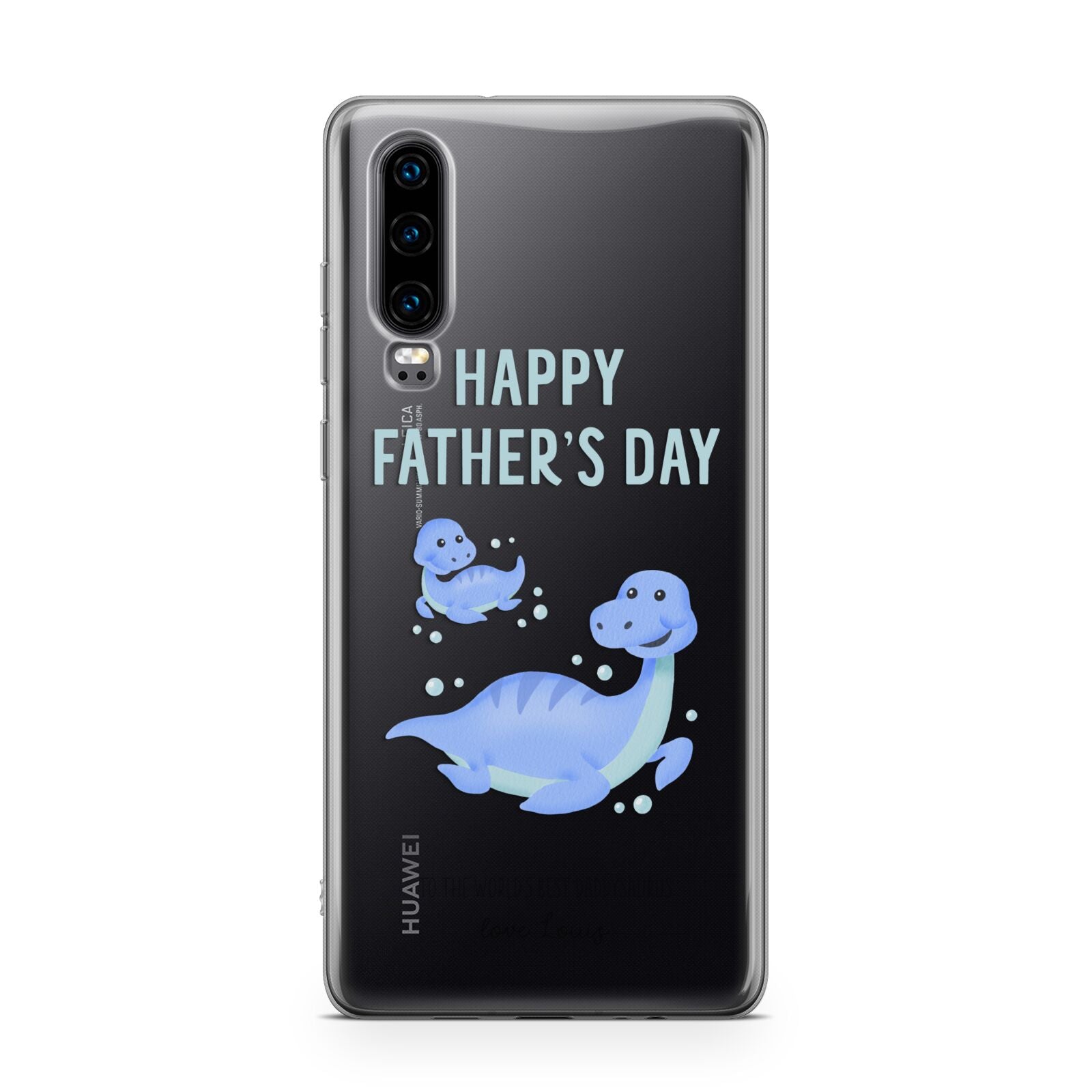 Personalised Fathers Day Dinosaur Huawei P30 Phone Case