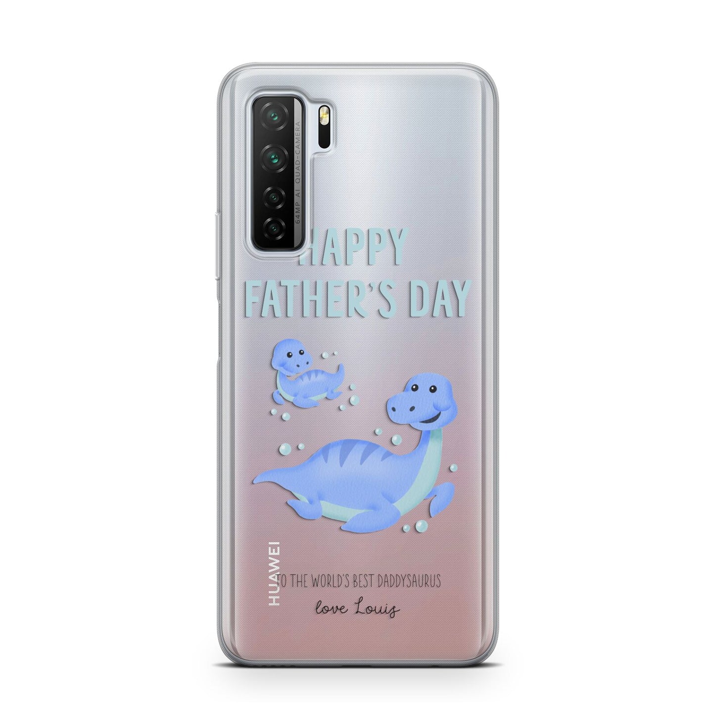 Personalised Fathers Day Dinosaur Huawei P40 Lite 5G Phone Case