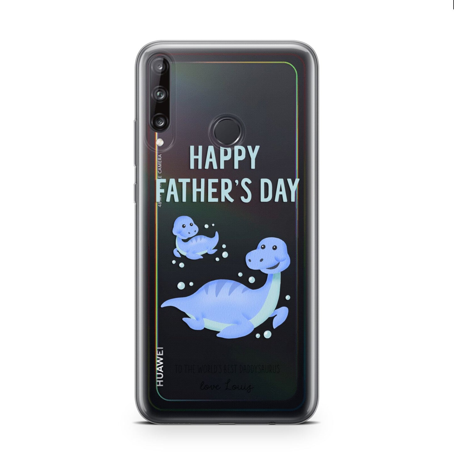 Personalised Fathers Day Dinosaur Huawei P40 Lite E Phone Case