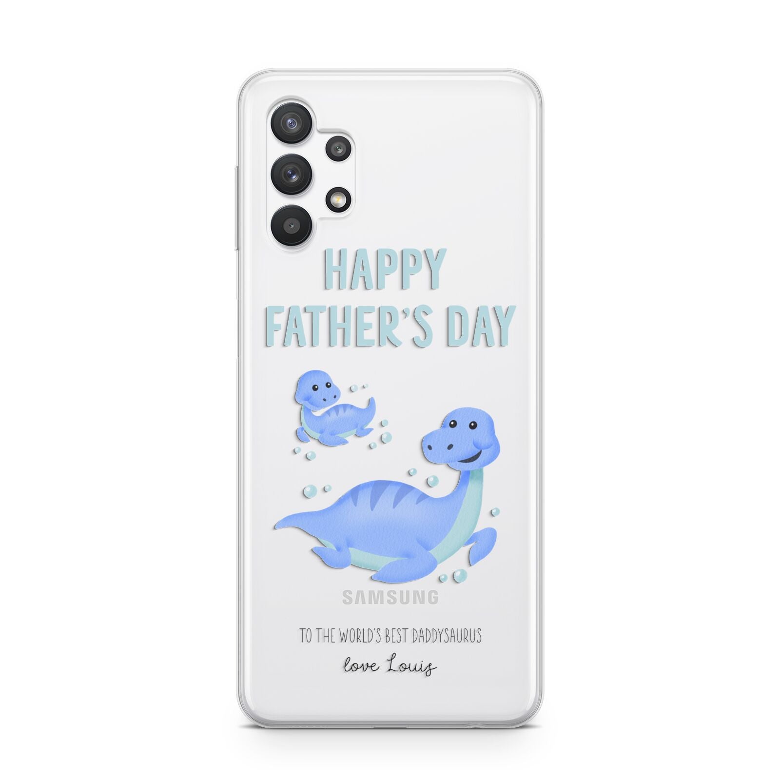 Personalised Fathers Day Dinosaur Samsung A32 5G Case