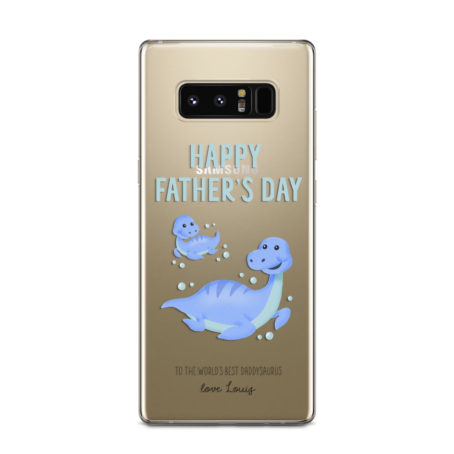 Personalised Fathers Day Dinosaur Samsung Galaxy Note 8 Case