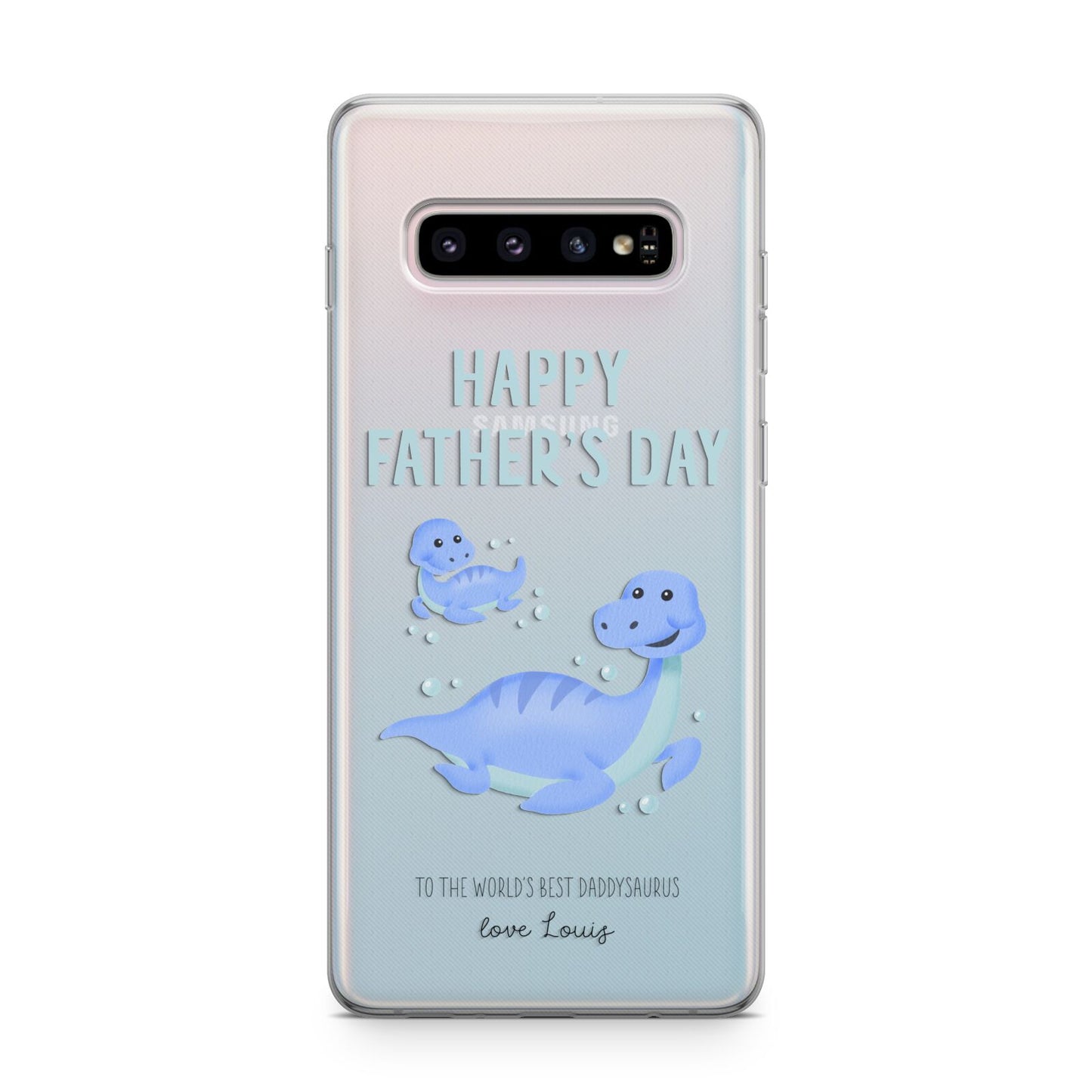 Personalised Fathers Day Dinosaur Samsung Galaxy S10 Plus Case