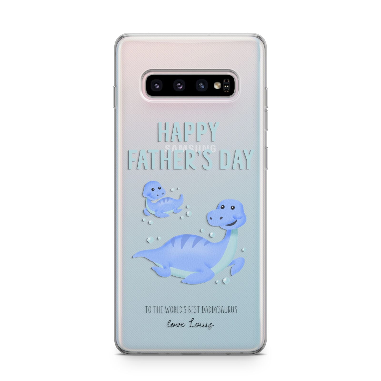 Personalised Fathers Day Dinosaur Samsung Galaxy S10 Plus Case