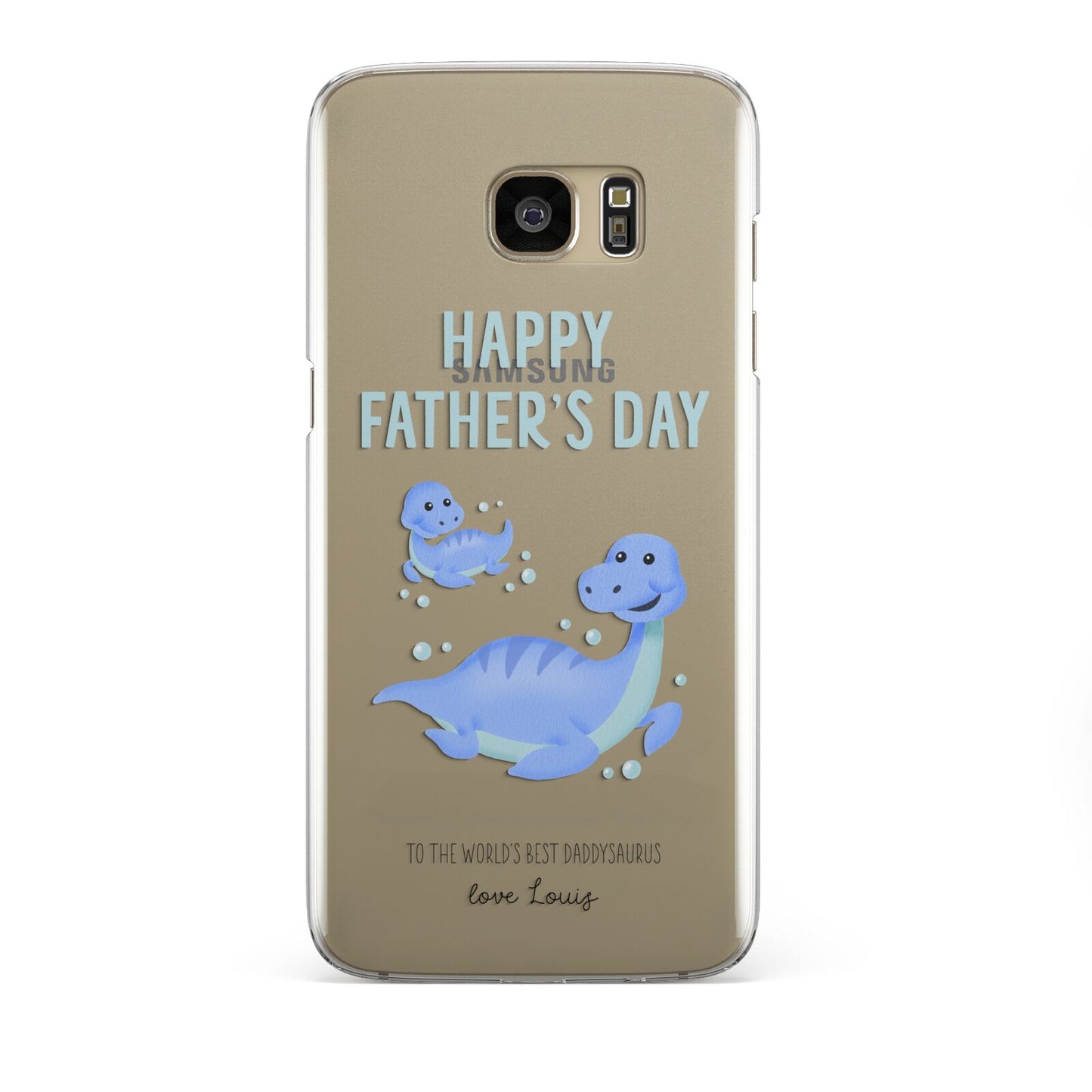 Personalised Fathers Day Dinosaur Samsung Galaxy S7 Edge Case