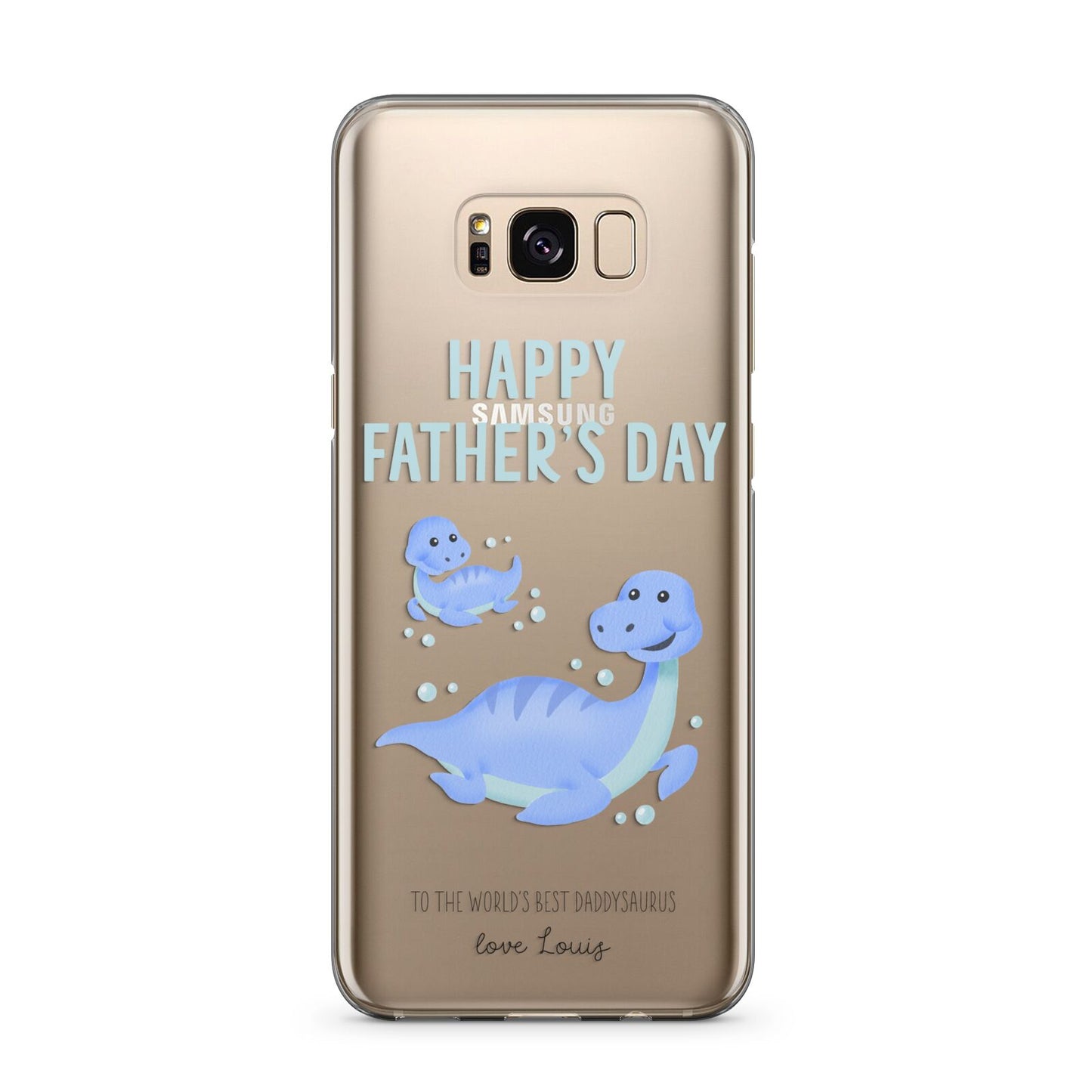 Personalised Fathers Day Dinosaur Samsung Galaxy S8 Plus Case