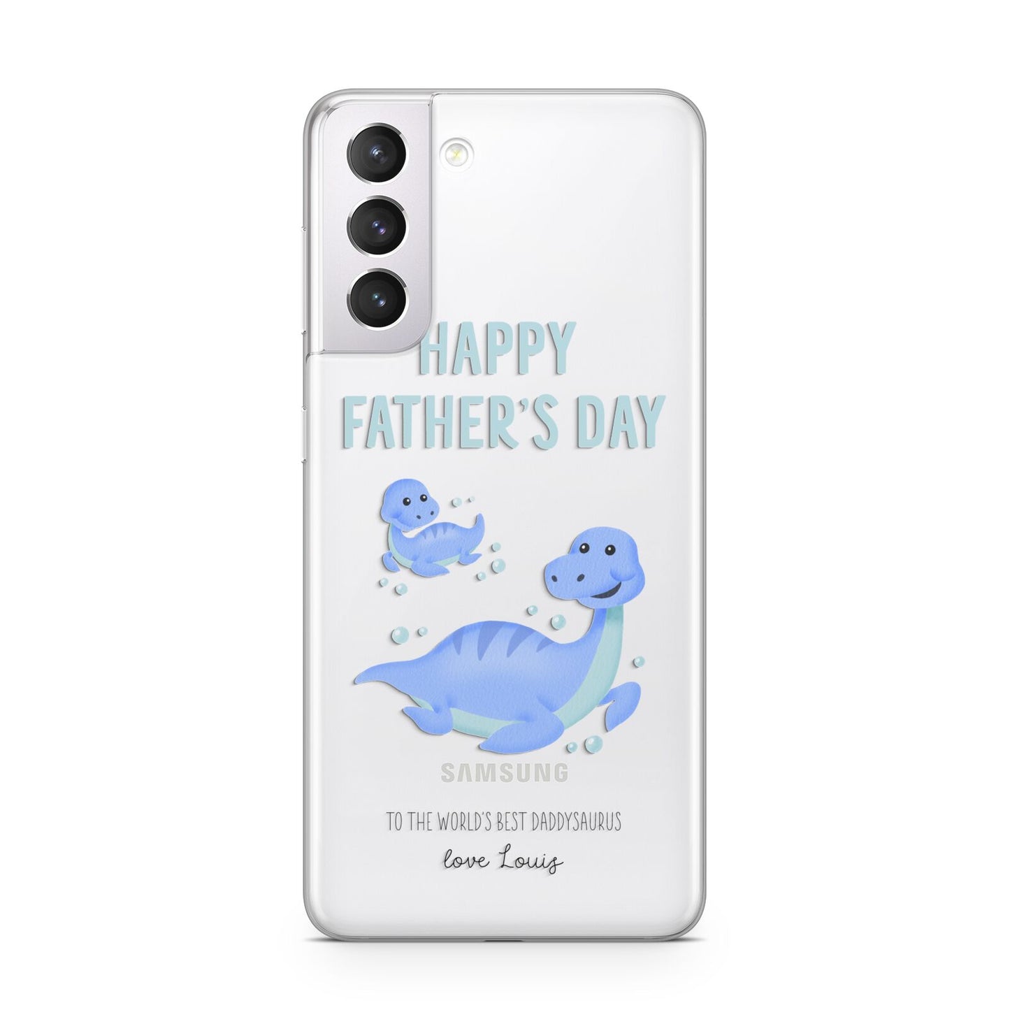 Personalised Fathers Day Dinosaur Samsung S21 Case