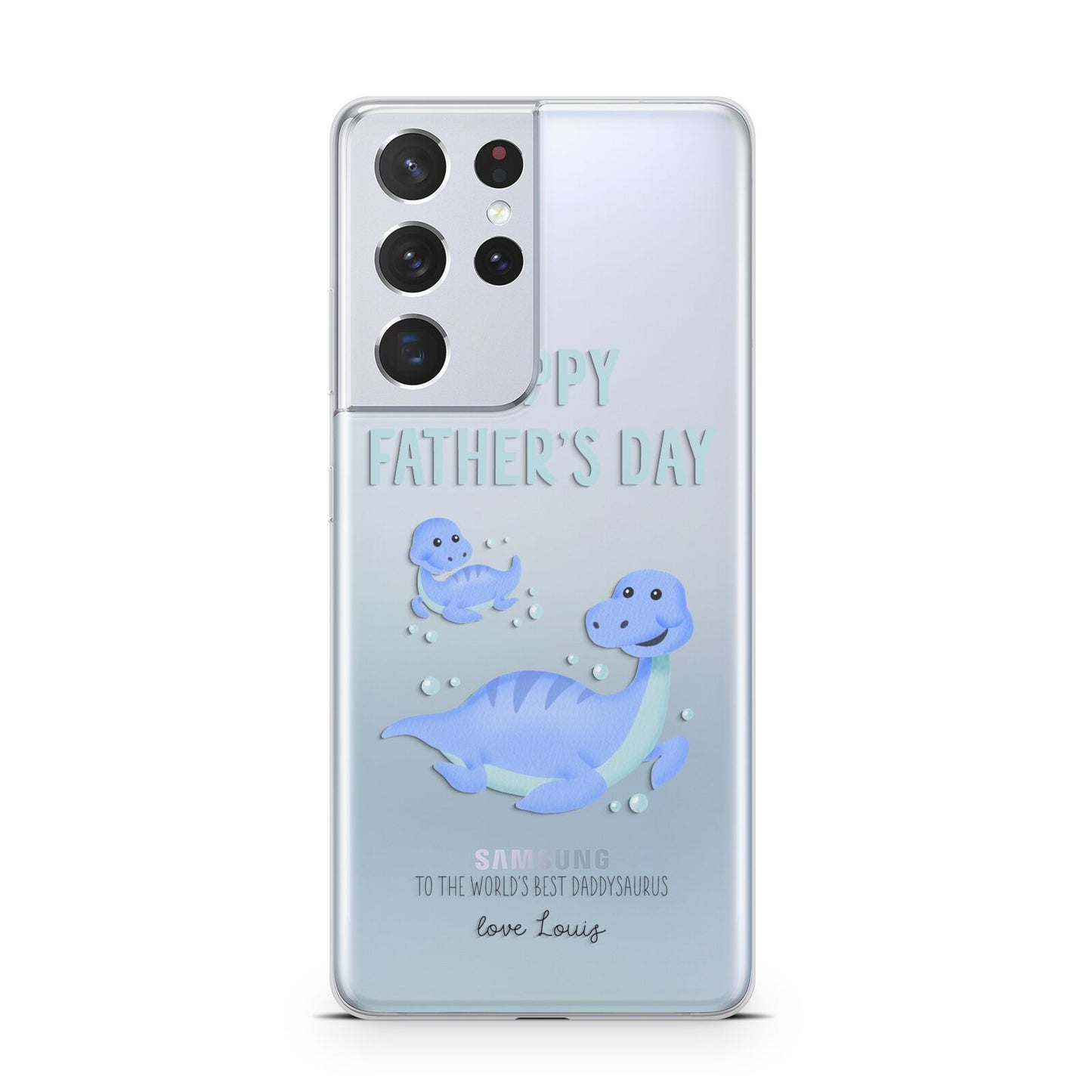 Personalised Fathers Day Dinosaur Samsung S21 Ultra Case