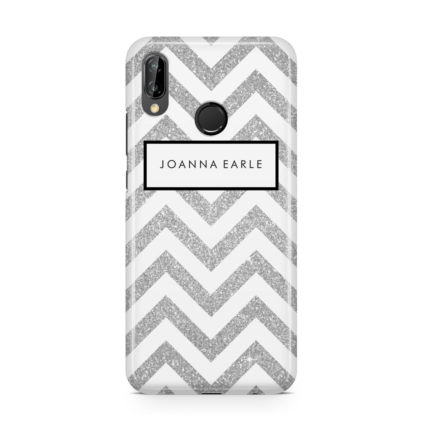 Personalised Faux Glitter Custom Name Initials Huawei P20 Lite Phone Case