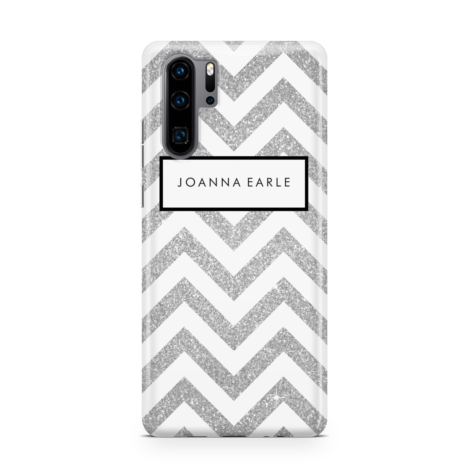 Personalised Faux Glitter Custom Name Initials Huawei P30 Pro Phone Case