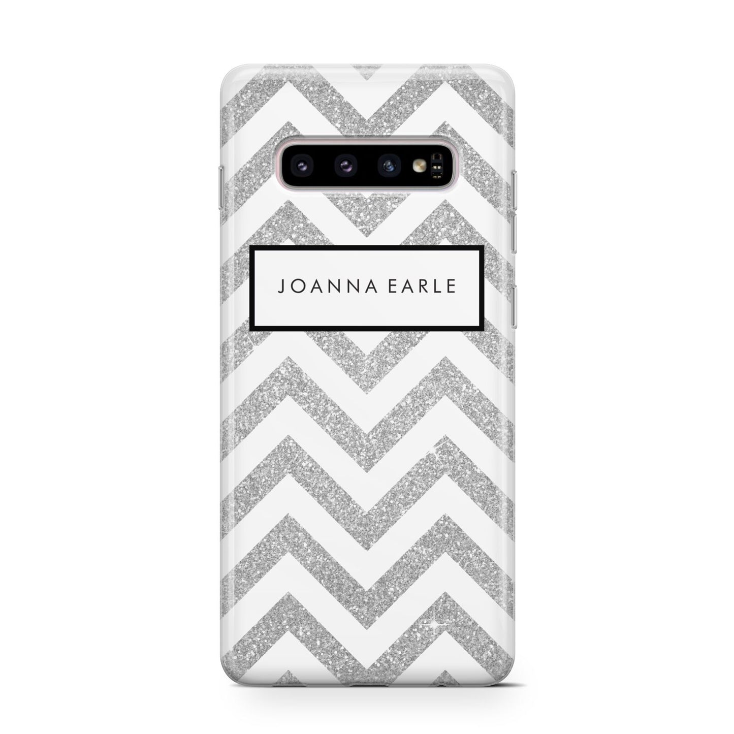 Personalised Faux Glitter Custom Name Initials Protective Samsung Galaxy Case