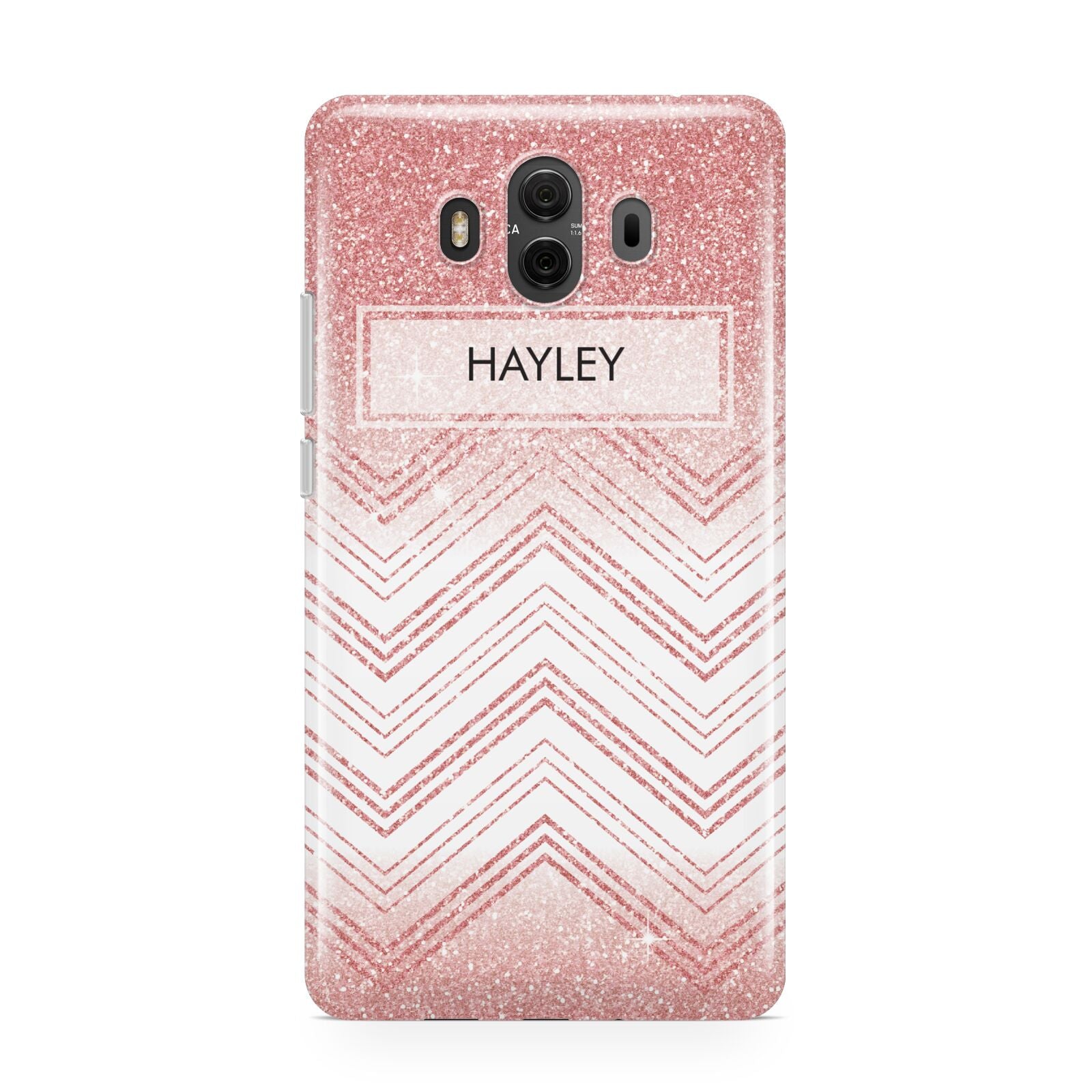 Personalised Faux Glitter Effect Name Initials Huawei Mate 10 Protective Phone Case