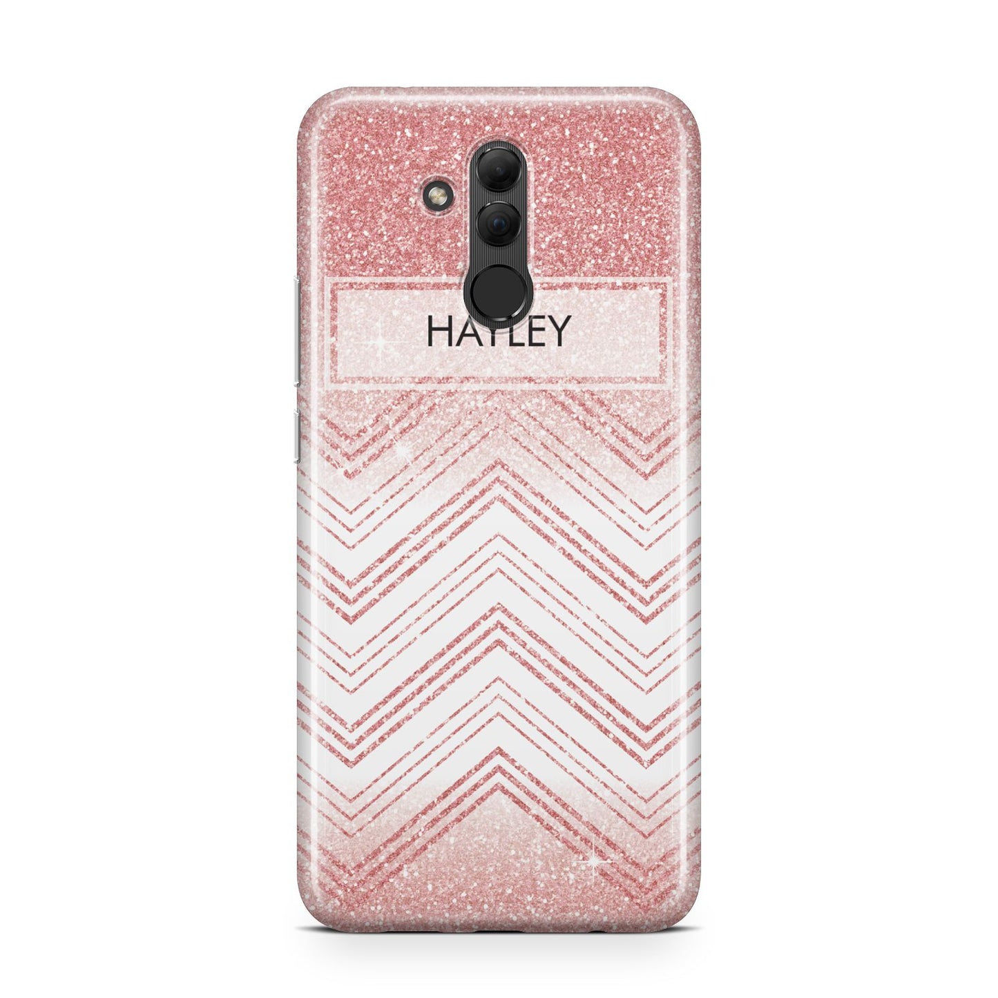 Personalised Faux Glitter Effect Name Initials Huawei Mate 20 Lite