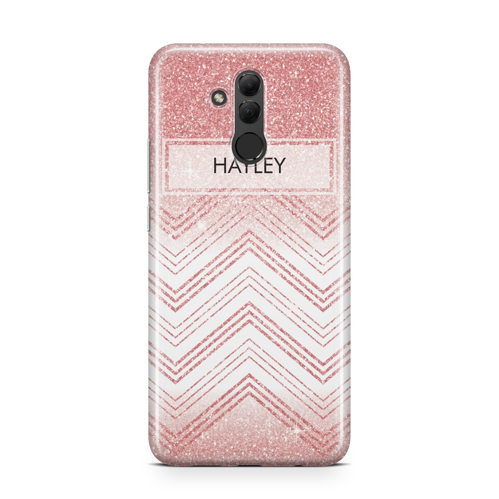 Personalised Faux Glitter Effect Name Initials Huawei Mate 20 Lite