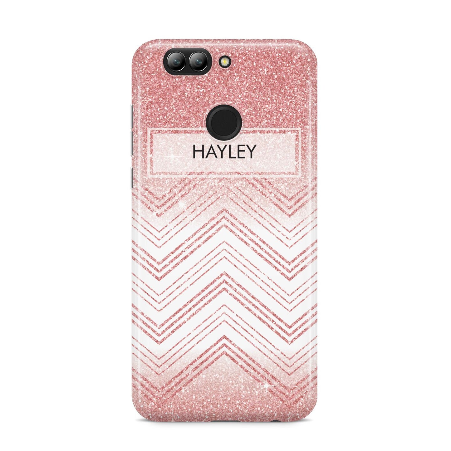 Personalised Faux Glitter Effect Name Initials Huawei Nova 2s Phone Case