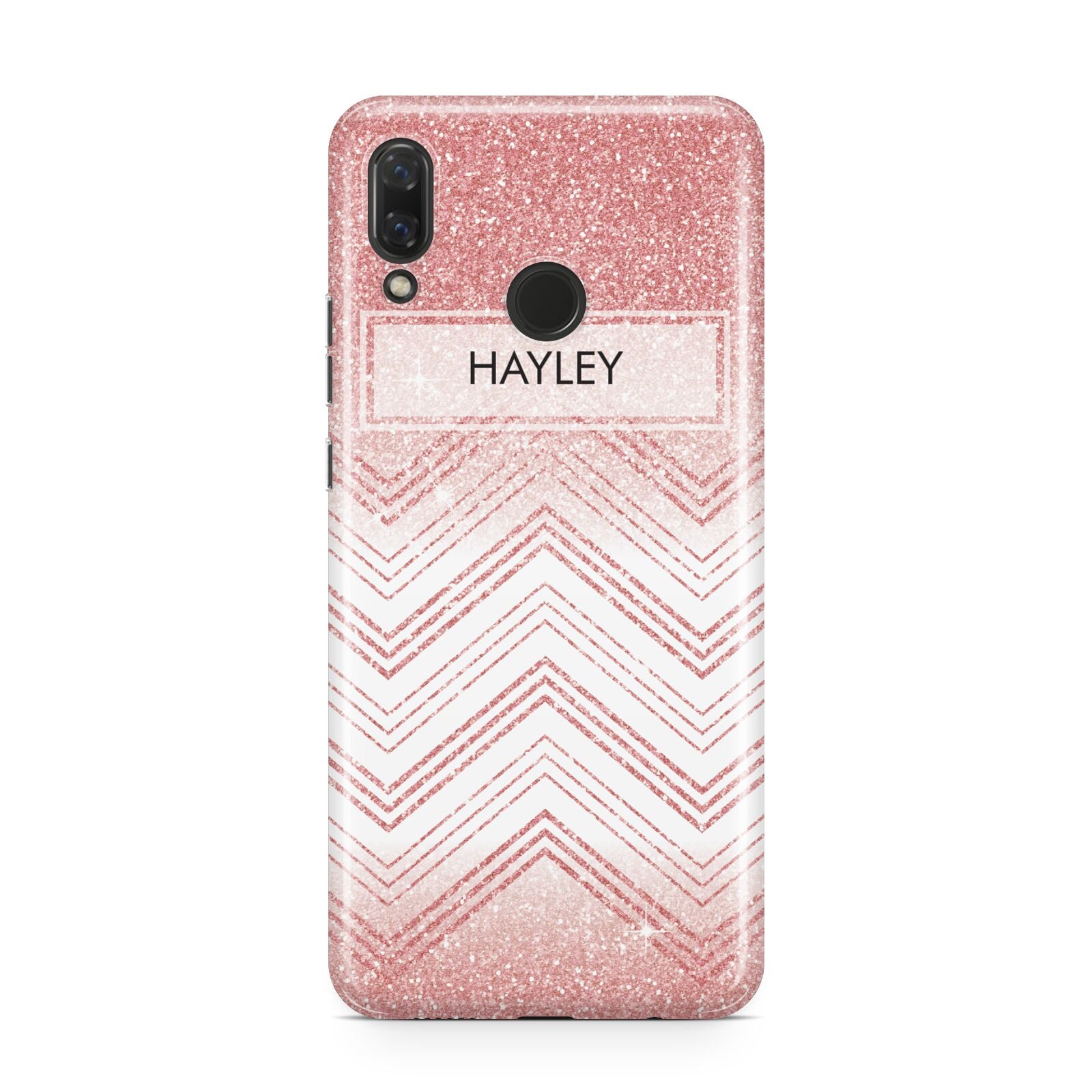 Personalised Faux Glitter Effect Name Initials Huawei Nova 3 Phone Case