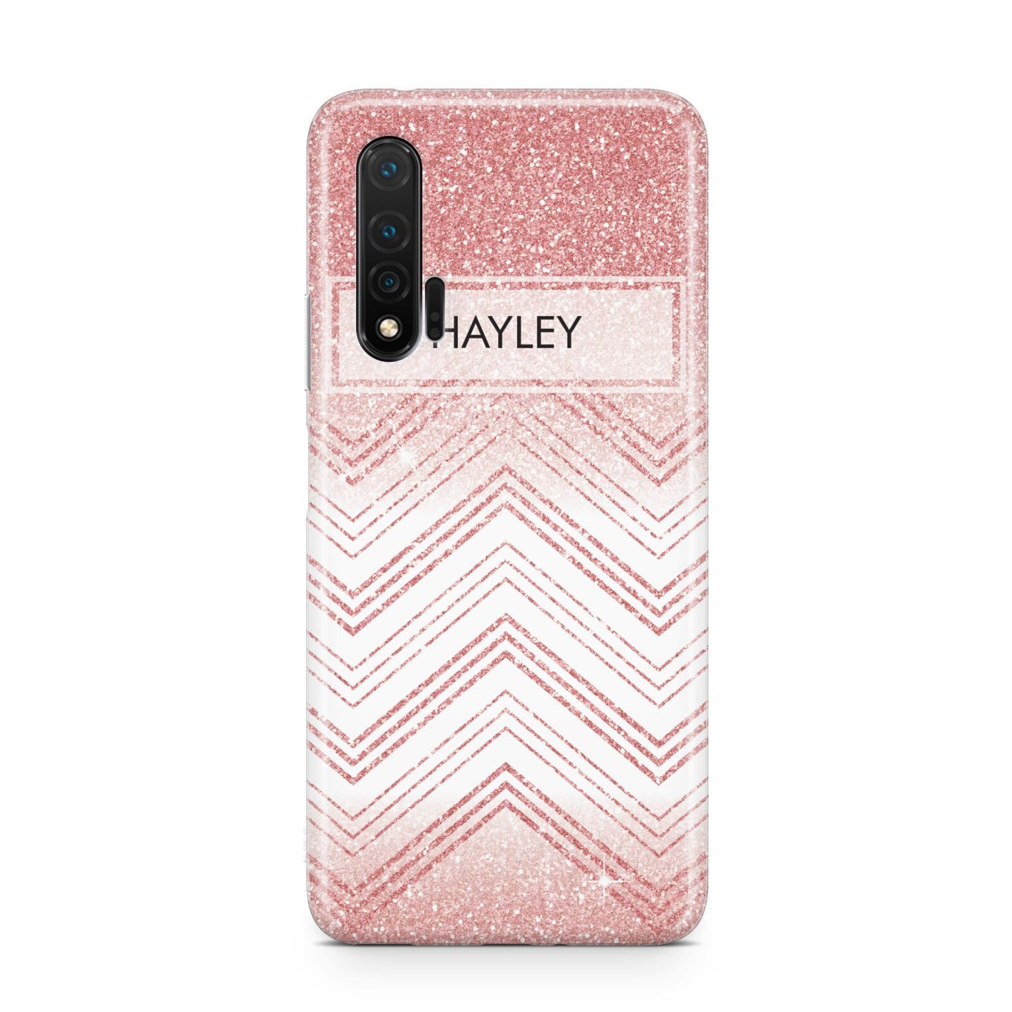 Personalised Faux Glitter Effect Name Initials Huawei Nova 6 Phone Case