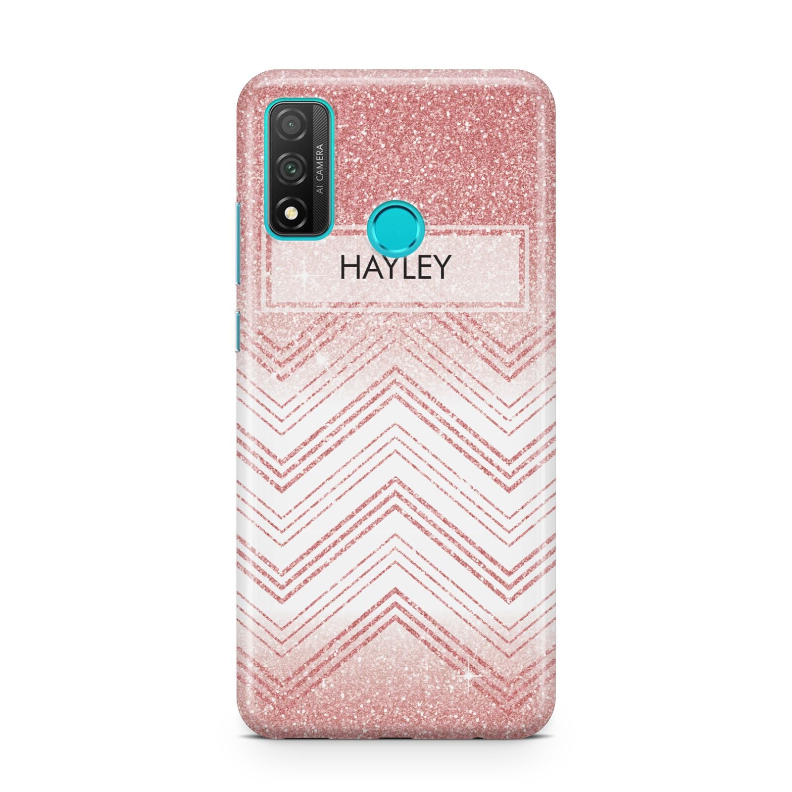 Personalised Faux Glitter Effect Name Initials Huawei P Smart 2020