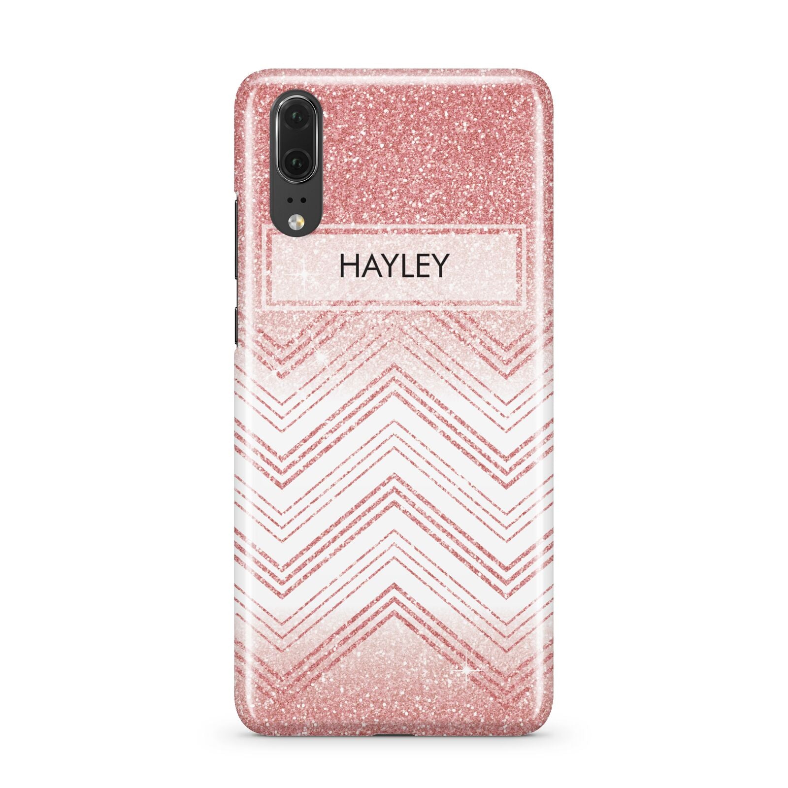 Personalised Faux Glitter Effect Name Initials Huawei P20 Phone Case