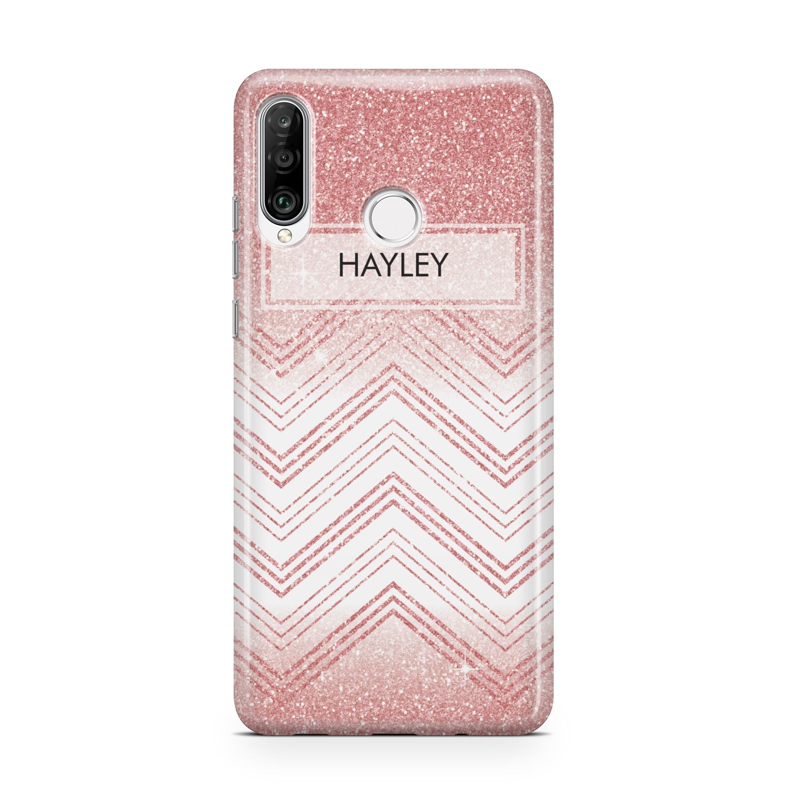 Personalised Faux Glitter Effect Name Initials Huawei P30 Lite Phone Case