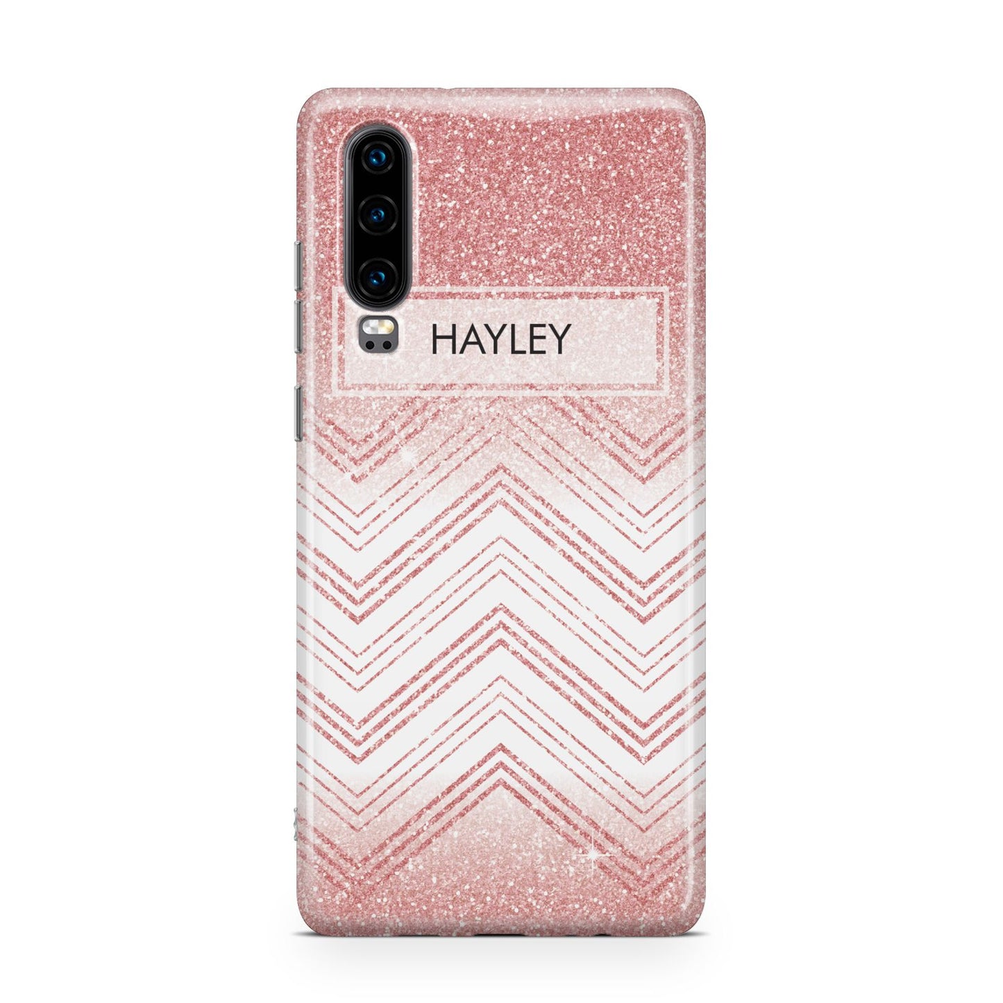 Personalised Faux Glitter Effect Name Initials Huawei P30 Phone Case