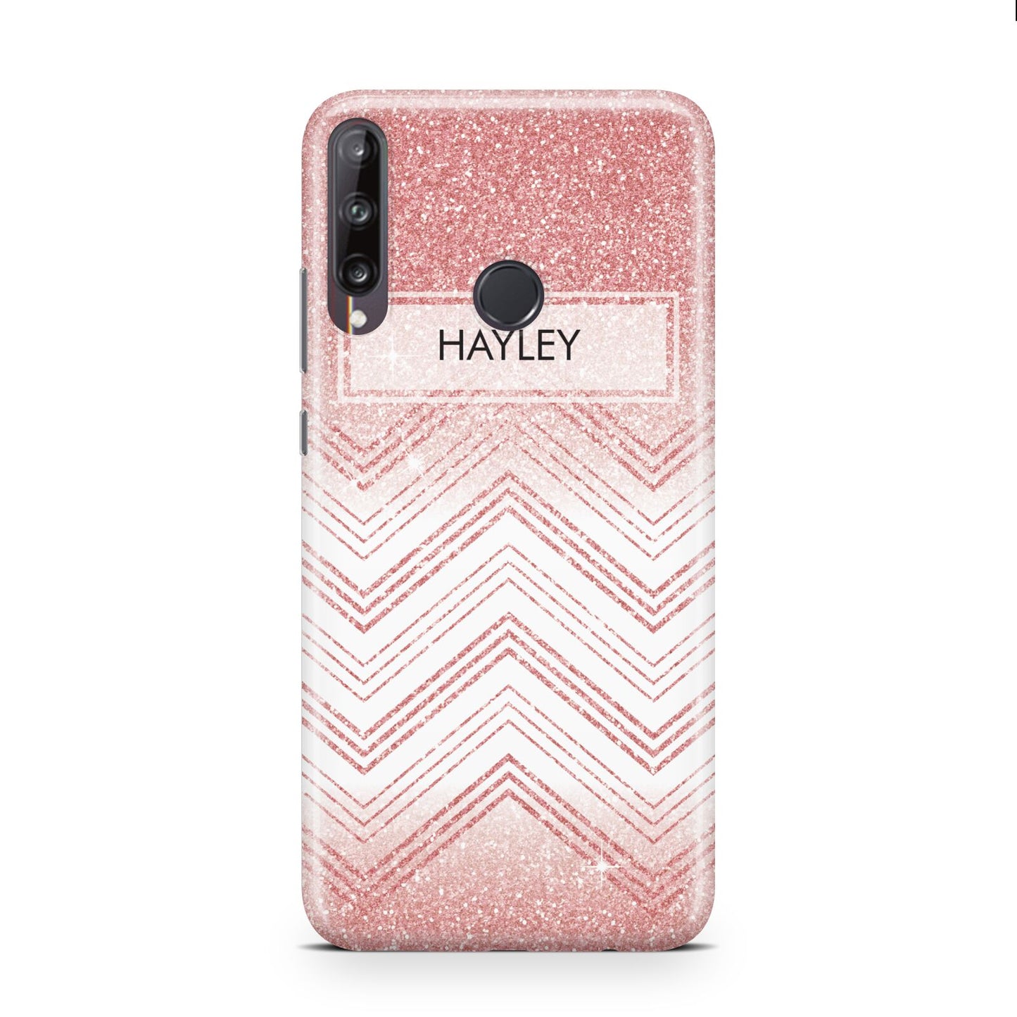 Personalised Faux Glitter Effect Name Initials Huawei P40 Lite E Phone Case