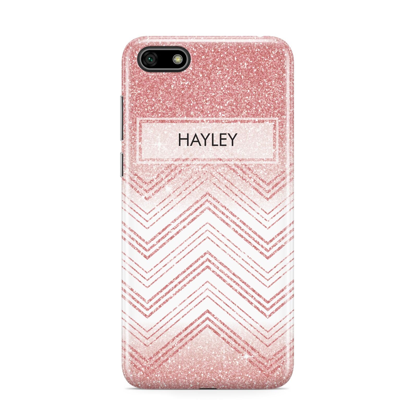 Personalised Faux Glitter Effect Name Initials Huawei Y5 Prime 2018 Phone Case