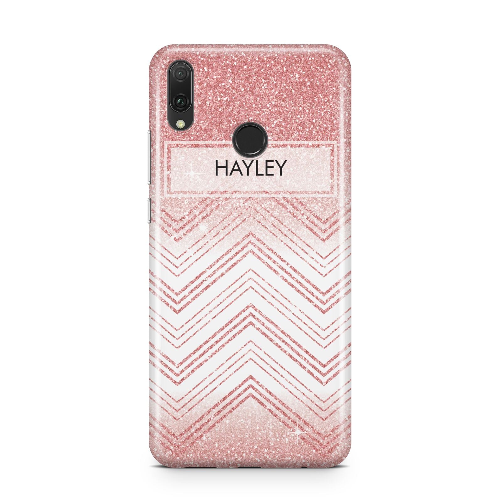 Personalised Faux Glitter Effect Name Initials Huawei Y9 2019