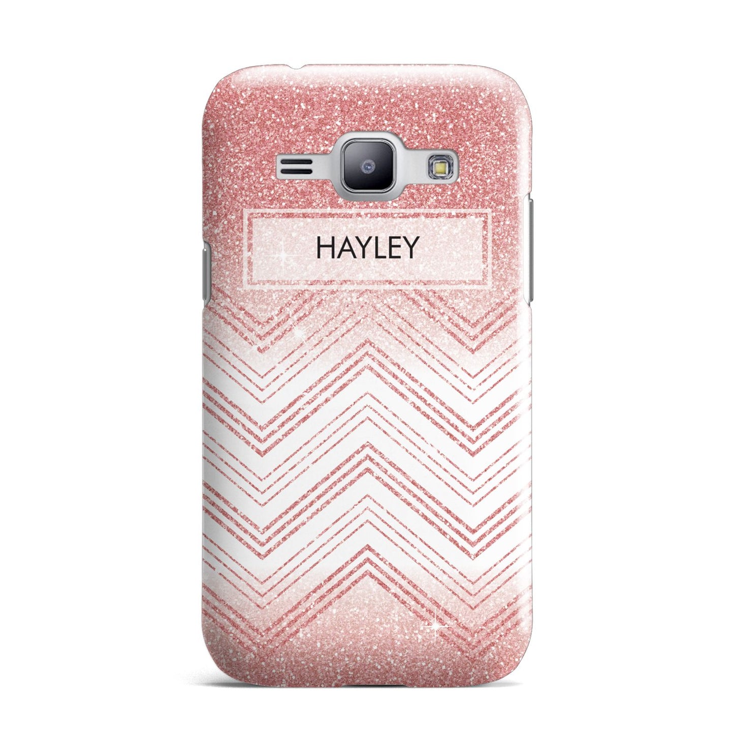 Personalised Faux Glitter Effect Name Initials Samsung Galaxy J1 2015 Case