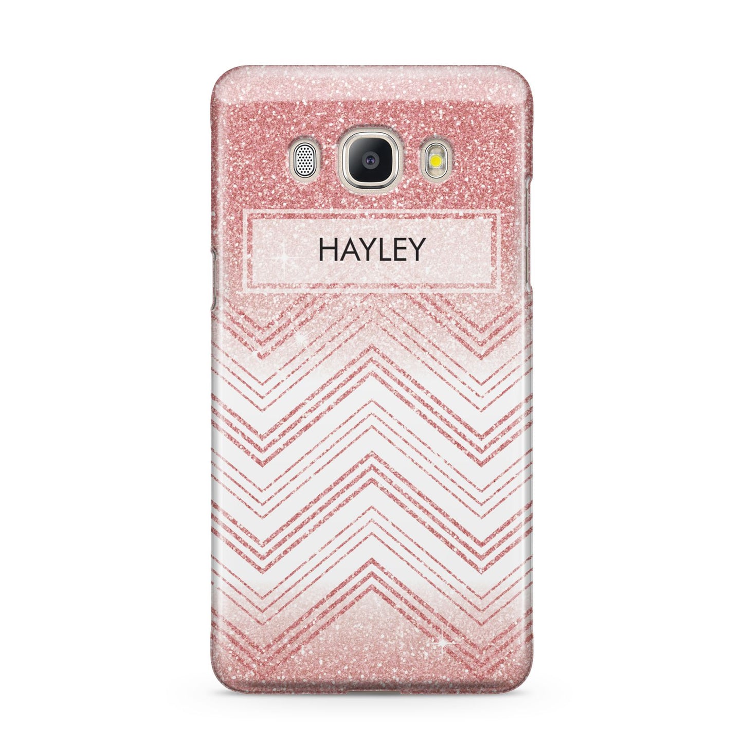 Personalised Faux Glitter Effect Name Initials Samsung Galaxy J5 2016 Case