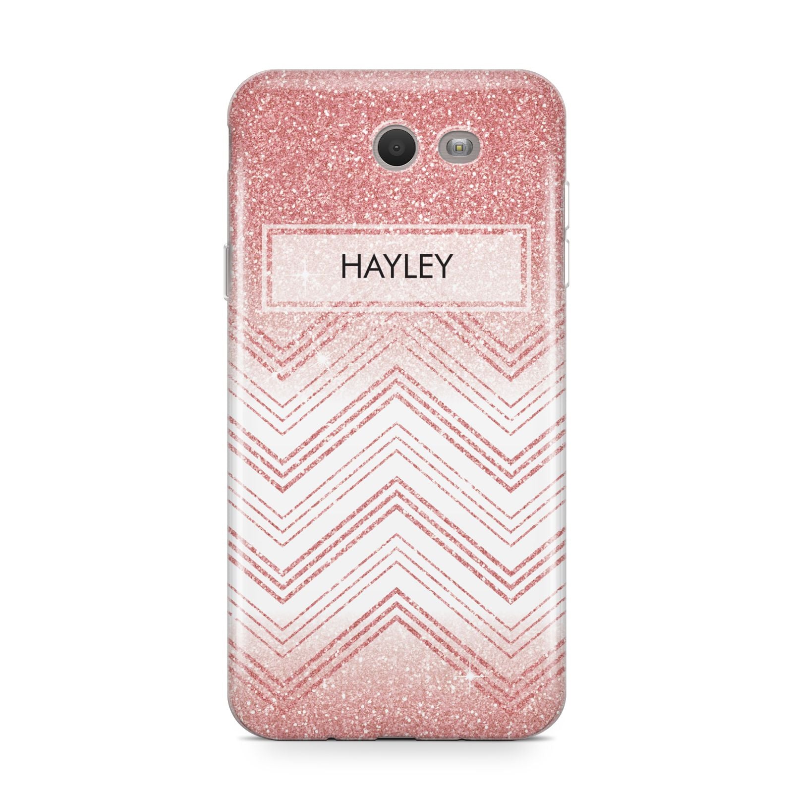 Personalised Faux Glitter Effect Name Initials Samsung Galaxy J7 2017 Case