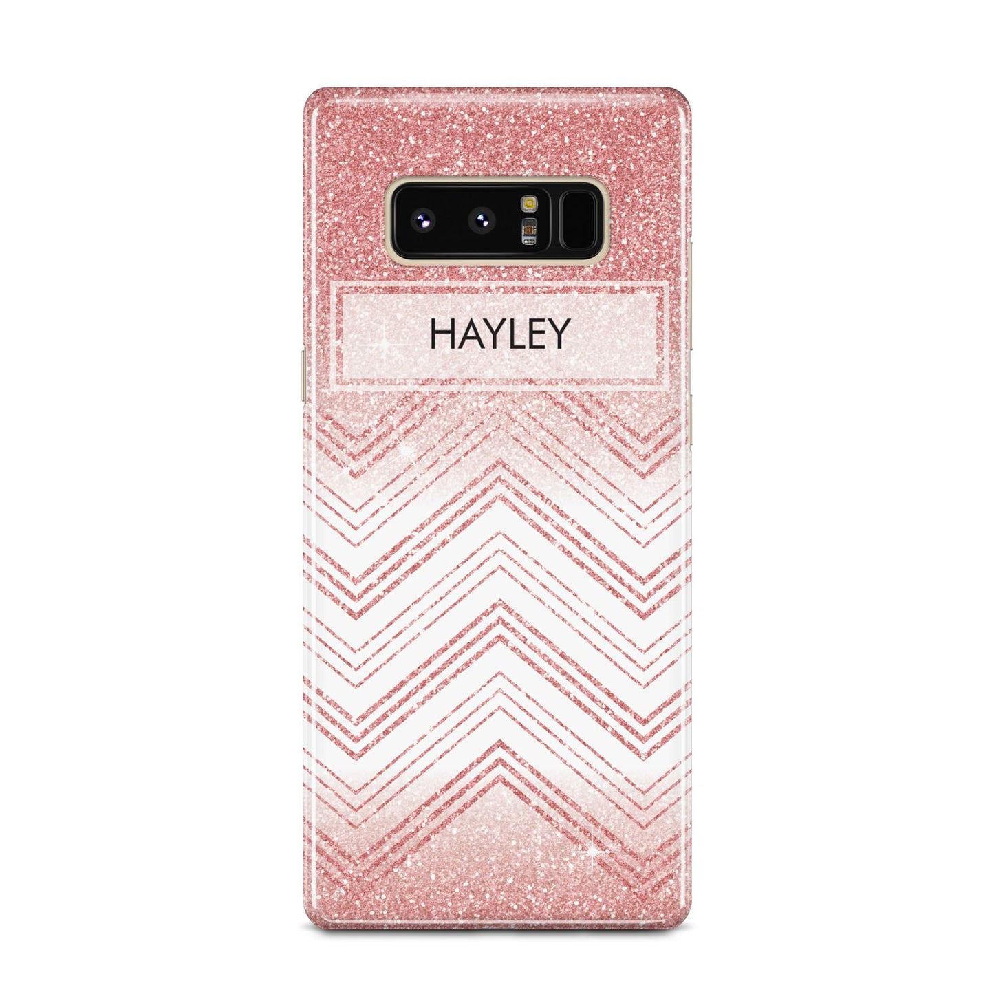 Personalised Faux Glitter Effect Name Initials Samsung Galaxy Note 8 Case