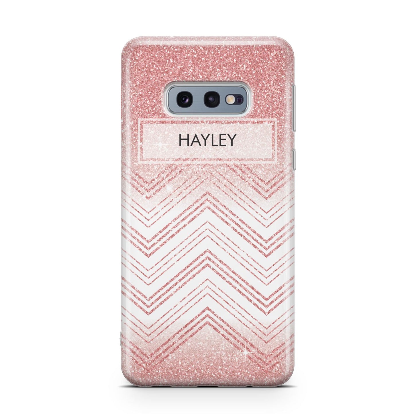 Personalised Faux Glitter Effect Name Initials Samsung Galaxy S10E Case