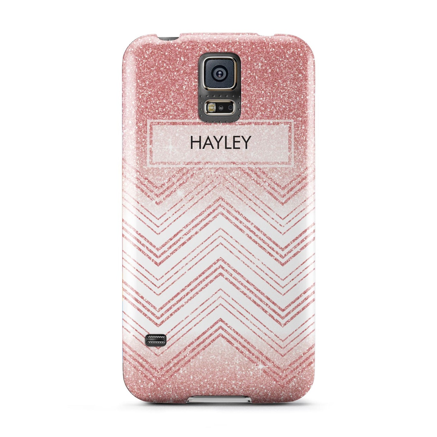 Personalised Faux Glitter Effect Name Initials Samsung Galaxy S5 Case