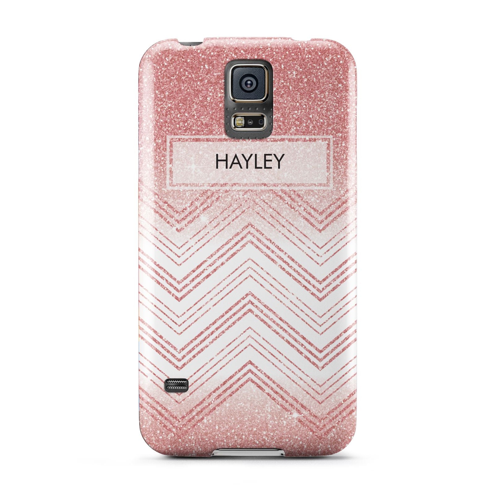 Personalised Faux Glitter Effect Name Initials Samsung Galaxy S5 Case