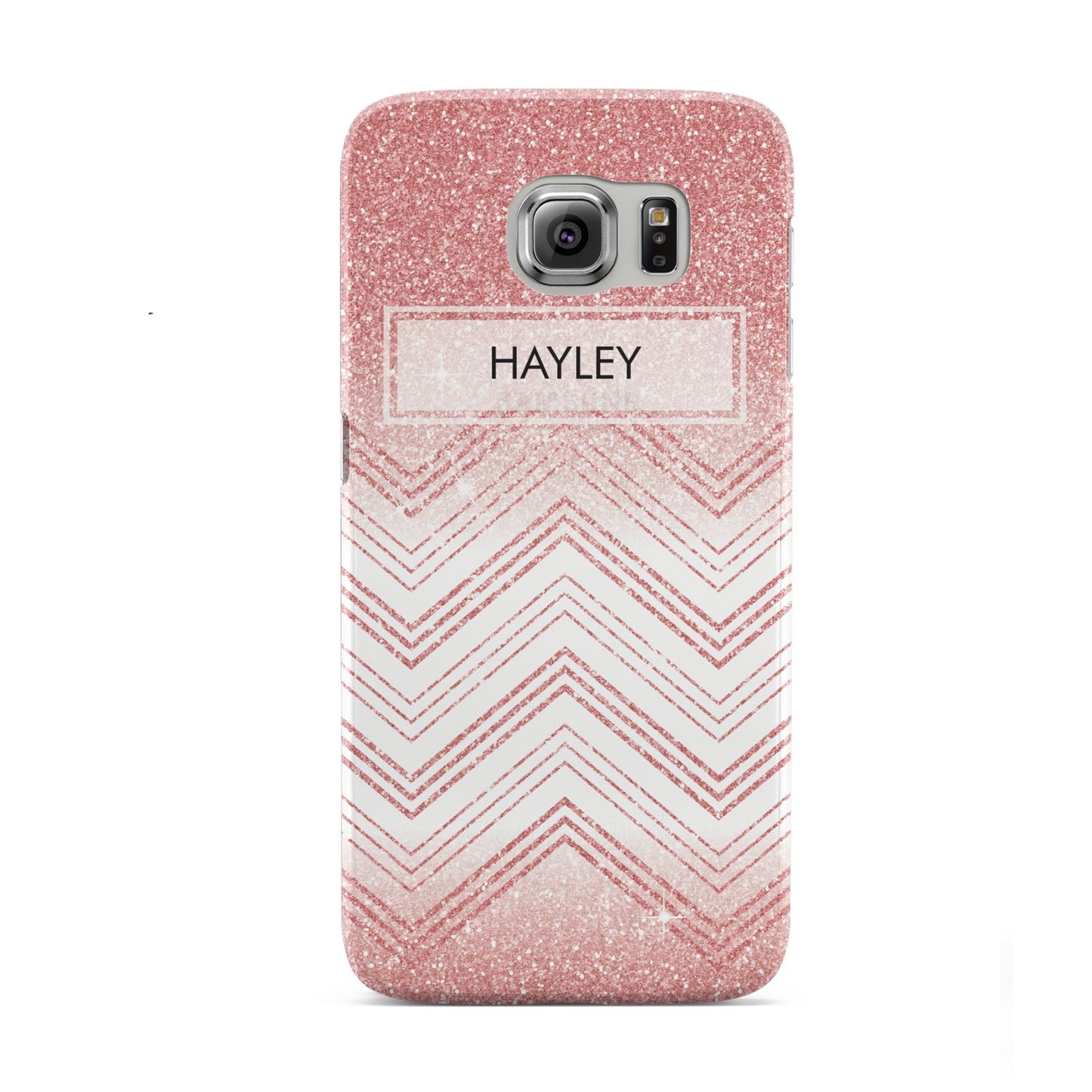 Personalised Faux Glitter Effect Name Initials Samsung Galaxy S6 Case