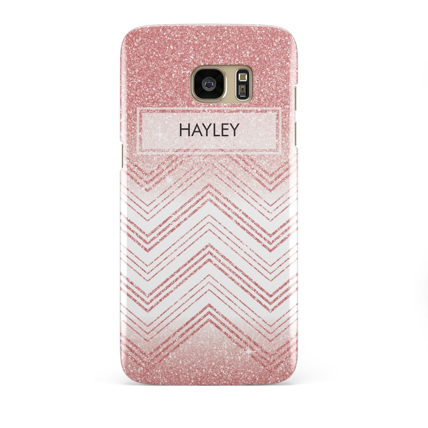 Personalised Faux Glitter Effect Name Initials Samsung Galaxy S7 Edge Case