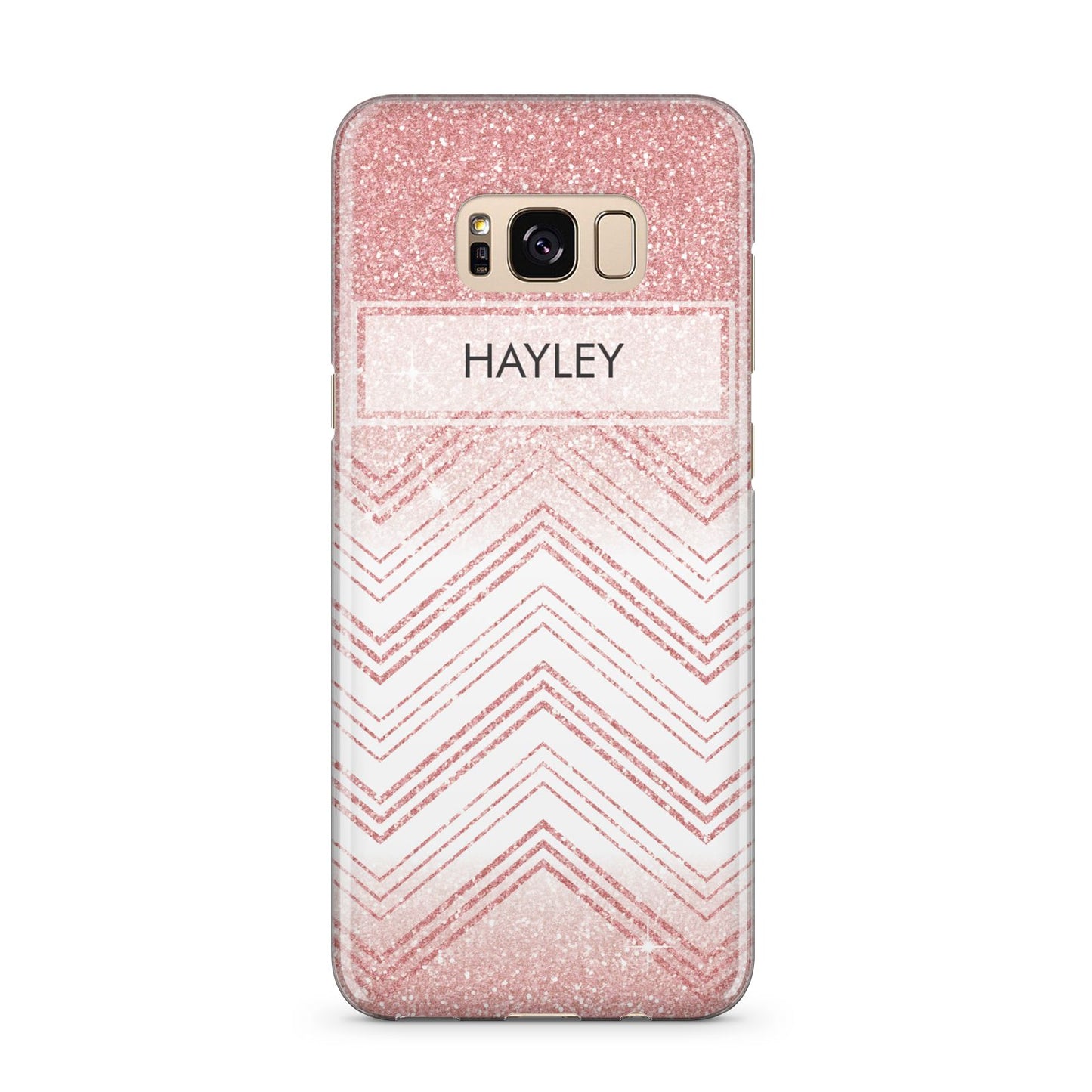 Personalised Faux Glitter Effect Name Initials Samsung Galaxy S8 Plus Case