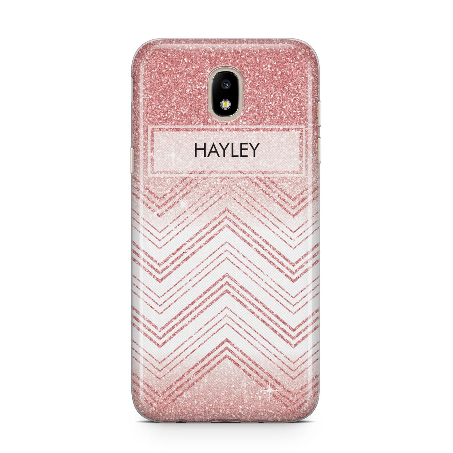 Personalised Faux Glitter Effect Name Initials Samsung J5 2017 Case