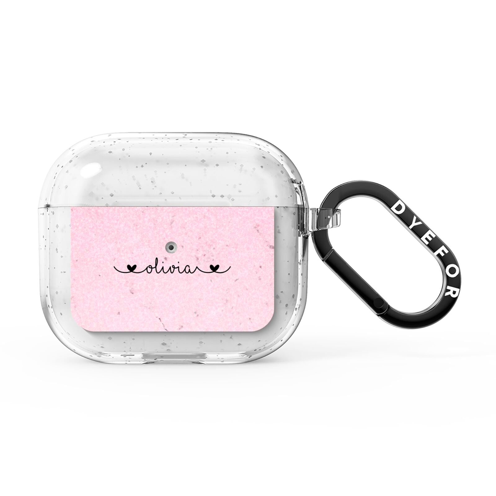 Personalised Faux Glitter Marble Name AirPods Glitter Case 3rd Gen