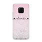 Personalised Faux Glitter Marble Name Huawei Mate 20 Pro Phone Case