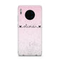 Personalised Faux Glitter Marble Name Huawei Mate 30