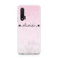Personalised Faux Glitter Marble Name Huawei Nova 6 Phone Case