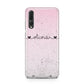 Personalised Faux Glitter Marble Name Huawei P20 Pro Phone Case