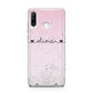 Personalised Faux Glitter Marble Name Huawei P30 Lite Phone Case
