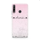 Personalised Faux Glitter Marble Name Huawei P40 Lite E Phone Case