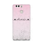 Personalised Faux Glitter Marble Name Huawei P9 Case