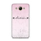 Personalised Faux Glitter Marble Name Huawei Y3 2017